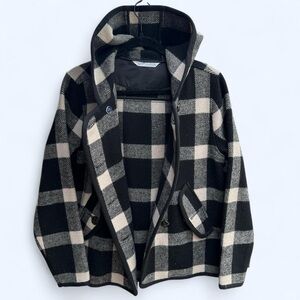 Woolrich Black and Cream Plaid Jacket